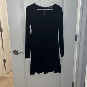 Sale Long Sleeve Black Express Dress with silver zipper size medium